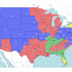 Denver Broncos At Pittsburgh Steelers TV Broadcast Map