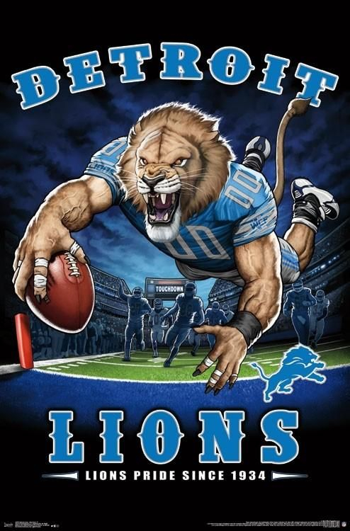Detroit Lions Lions Pride Since 1934 NFL Theme Art 