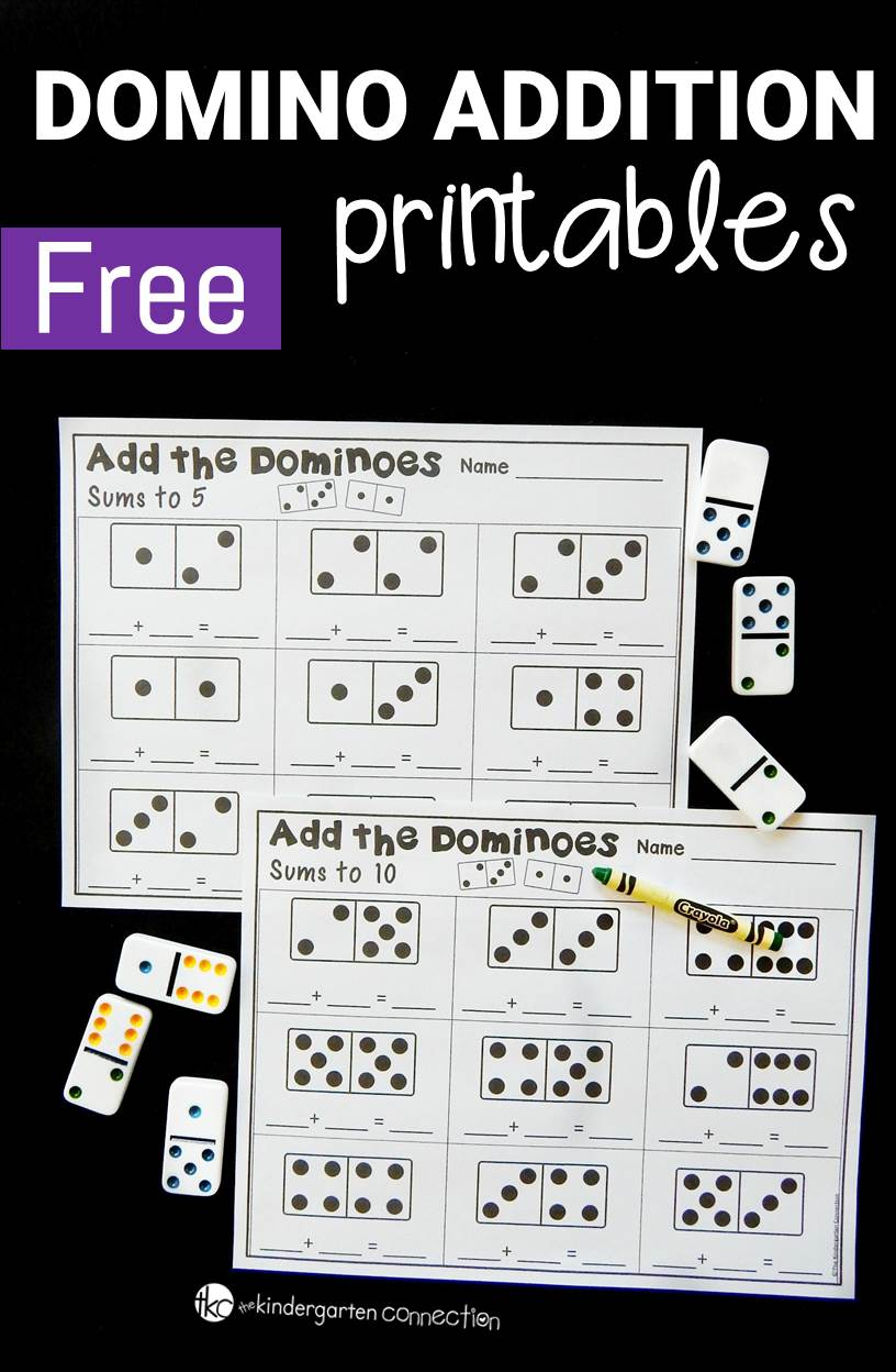 Domino Addition Printables The Kindergarten Connection