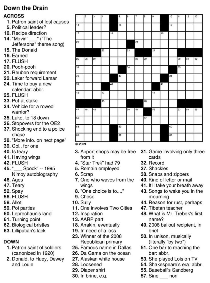 Easy Crossword Puzzles For Seniors Simple Free Printable 