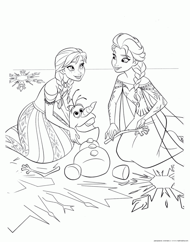 Frozen Coloring Pages Animated Film Characters Elsa