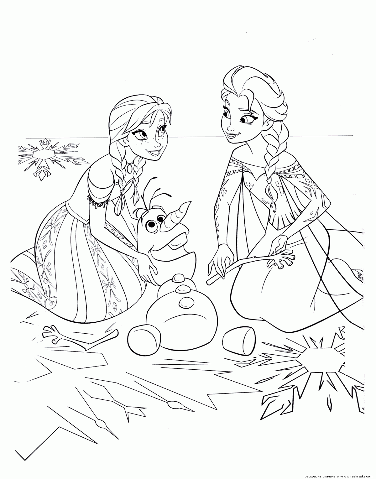 Frozen Coloring Pages Animated Film Characters Elsa 