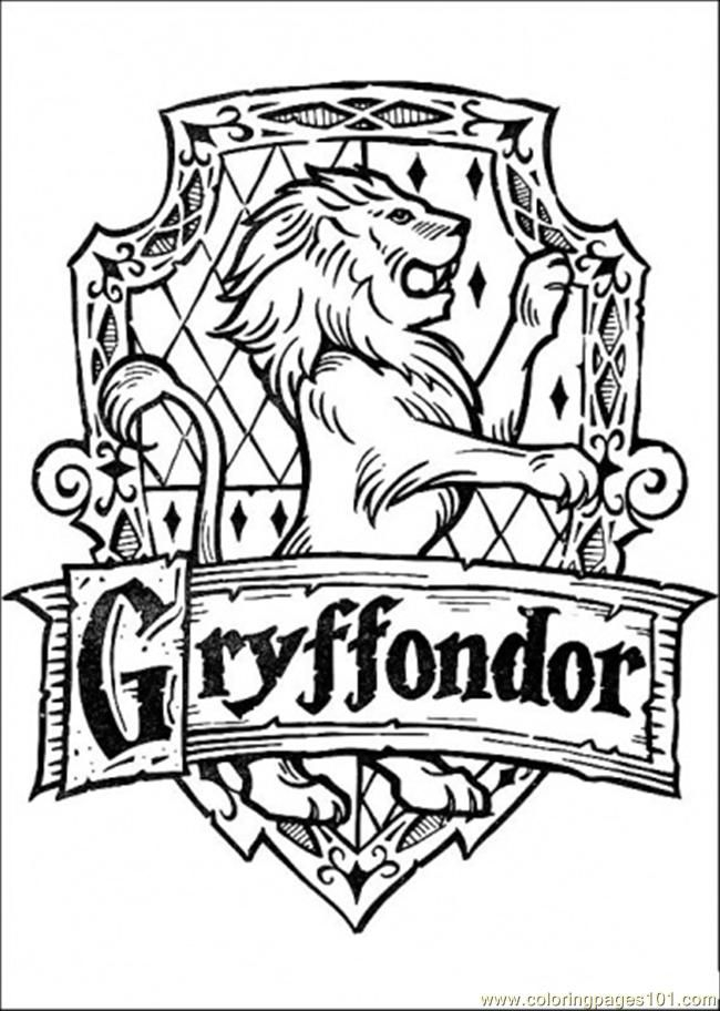 Harry Potter Coloring Pages Hogwarts Crest Coloring Home