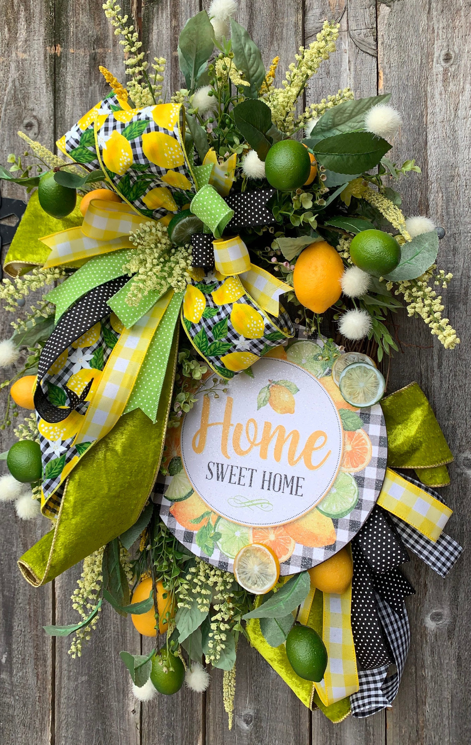 Home Sweet Home Wreath Lemon Wreath Lemon Lime Wreath 