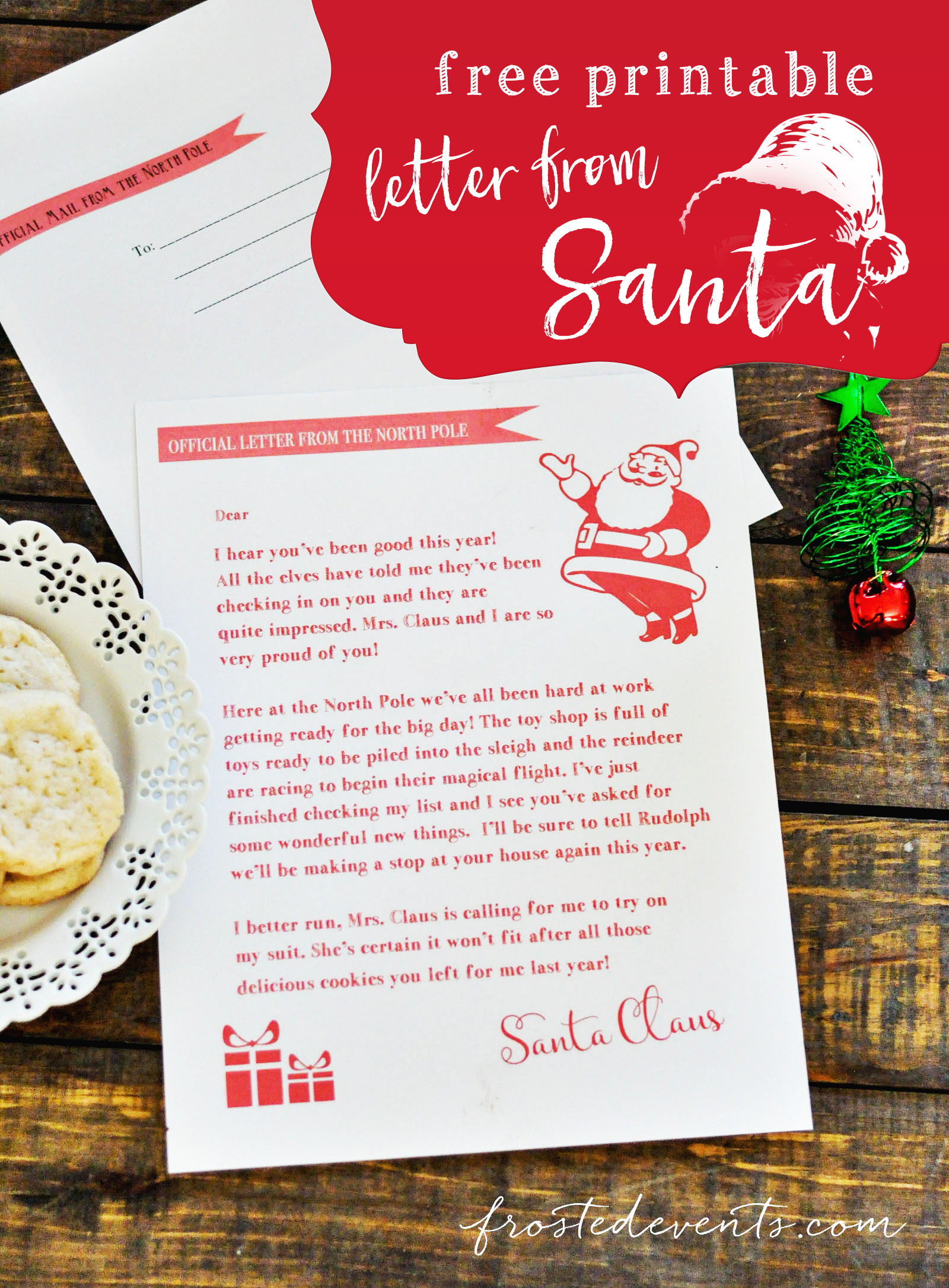 Letter From Santa Free Printable