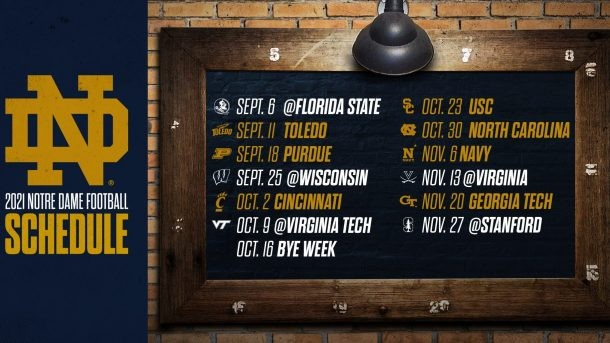 Notre Dame Announces Complete 2021 Schedule