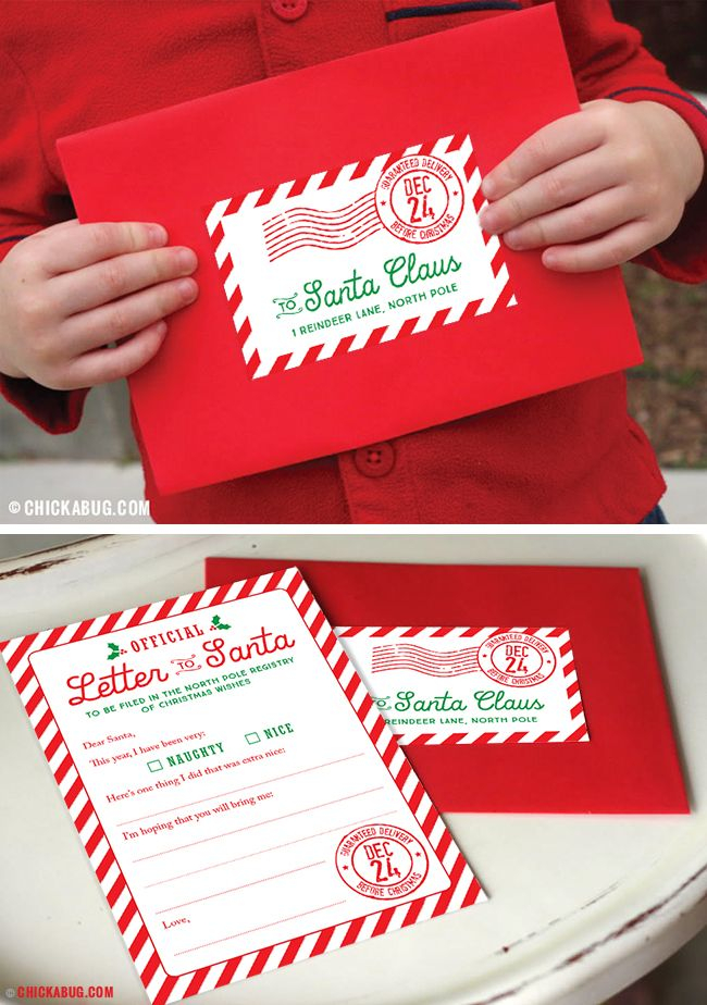 Official Letter To Santa Kit Cartas Para Santa Claus