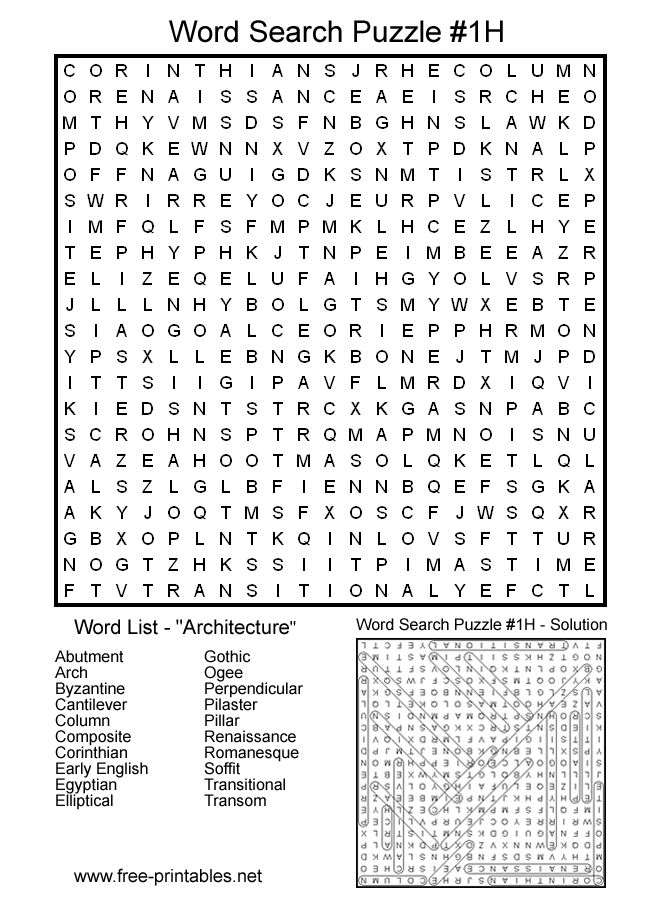 Pin To Printable Word Searches Category List Free On 