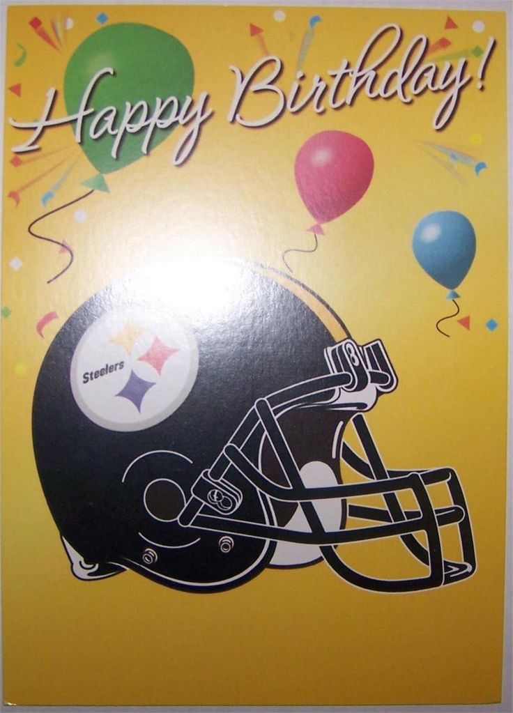 Pittsburgh Steelers Happy Birthday Card Greeting Card 