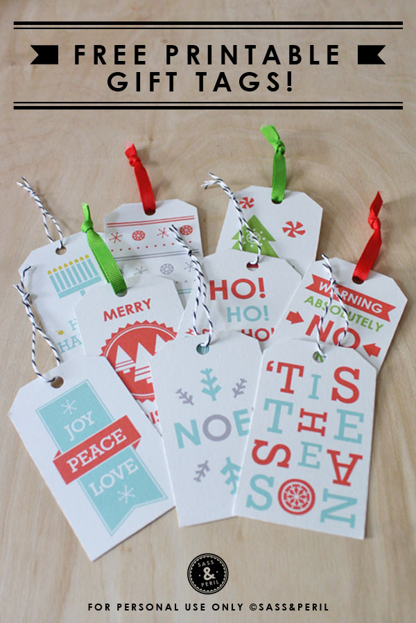 Printable Christmas Gift Tags Sass Peril The 