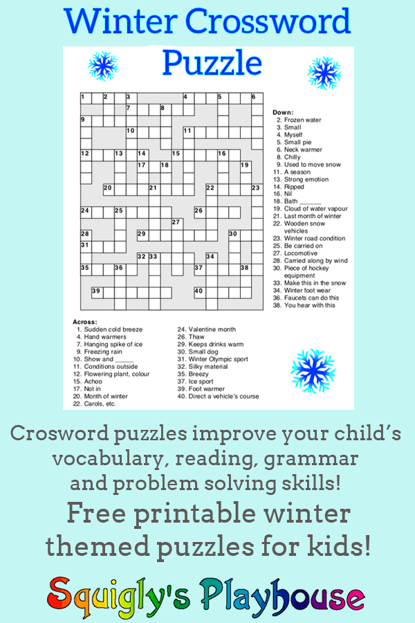 Printable Winter Puzzles For Kids Squigly s Playhouse