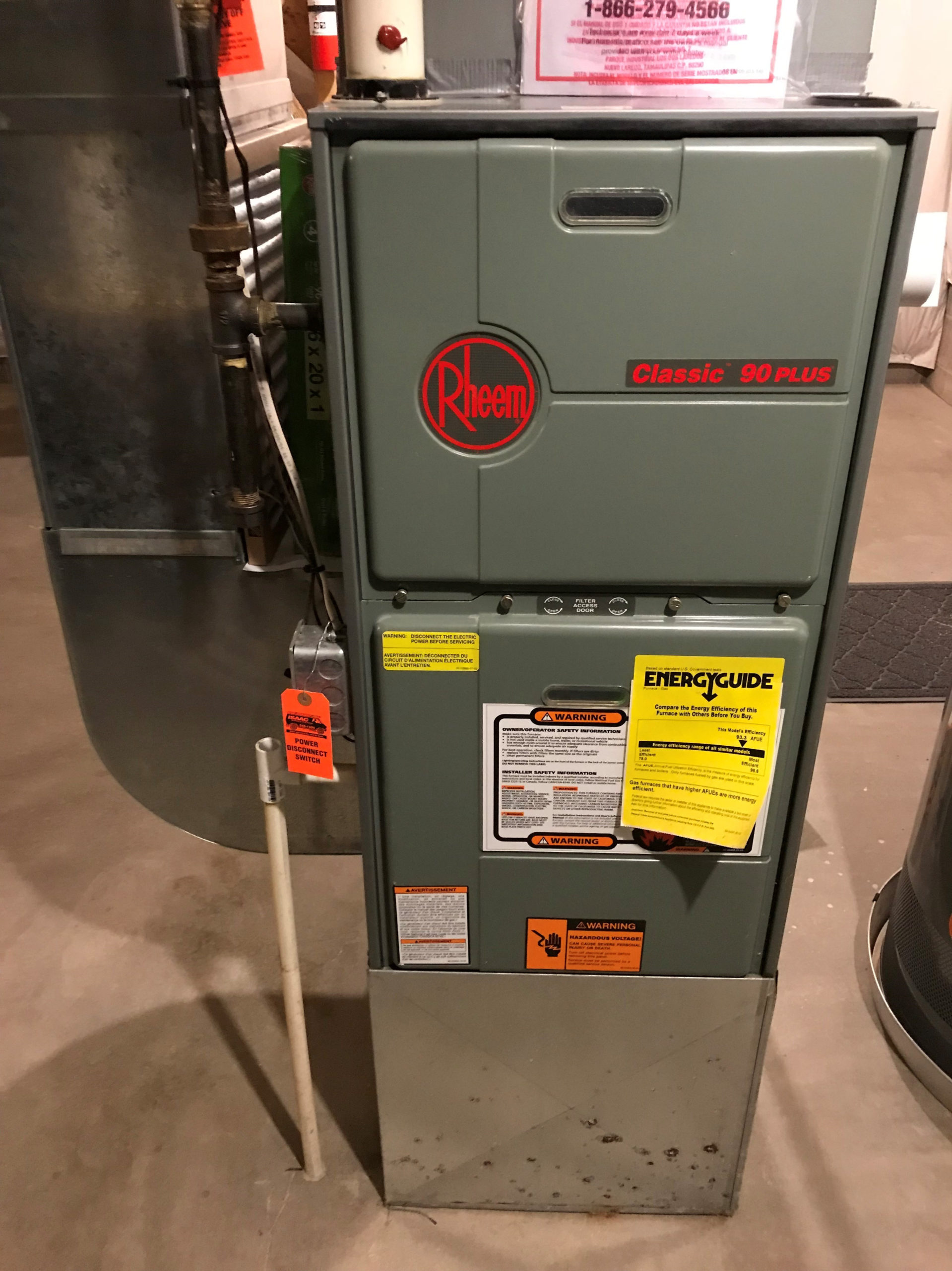 Rheem Classic 90 Plus Gas Furnace Picture Image Photo