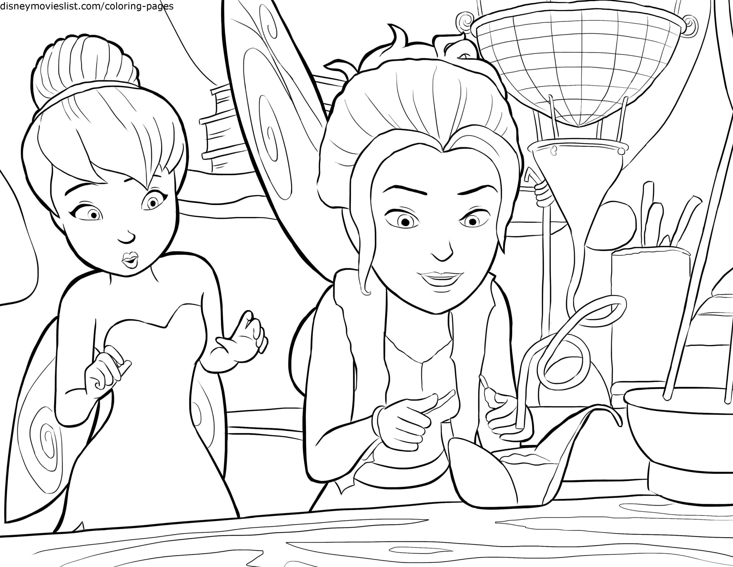 Tinkelbell Pirate Fairy Coloring Pages Coloring Home