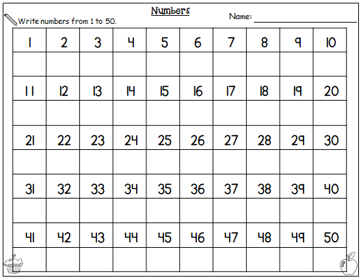 Writing And Tracing Numbers 1 50 Made By Teachers