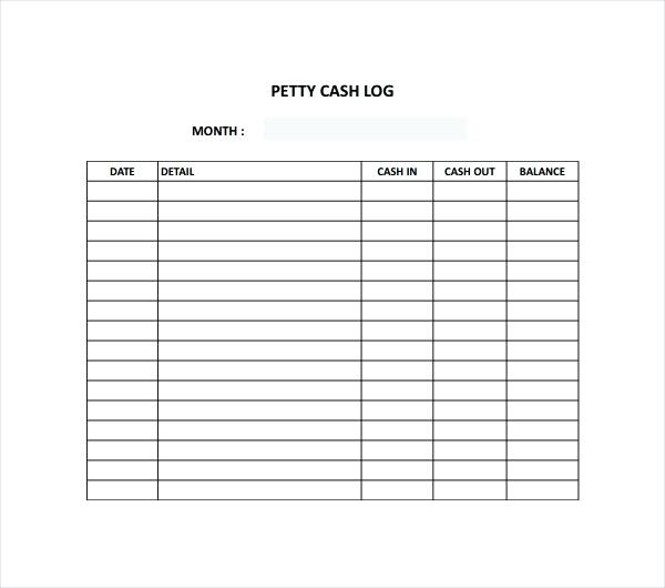 11 Petty Cash Log Template Examples PDF Examples