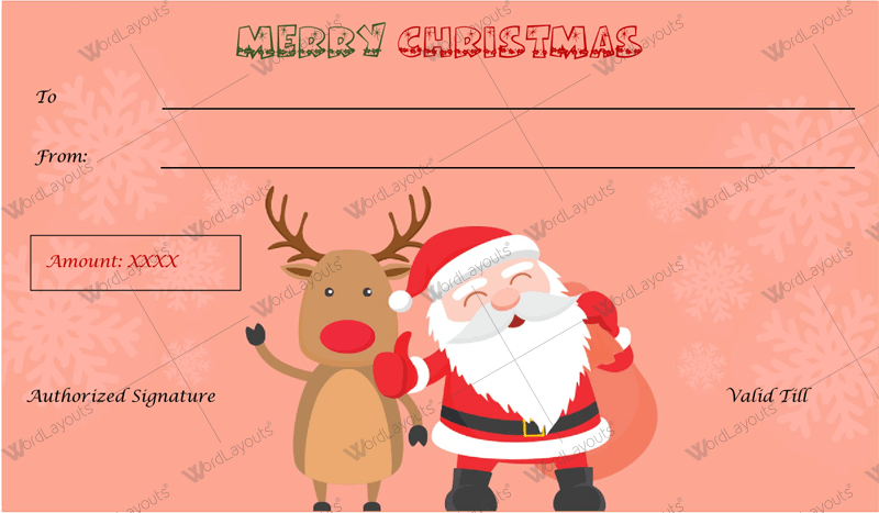 12 Beautiful Christmas Gift Certificate Templates For Word