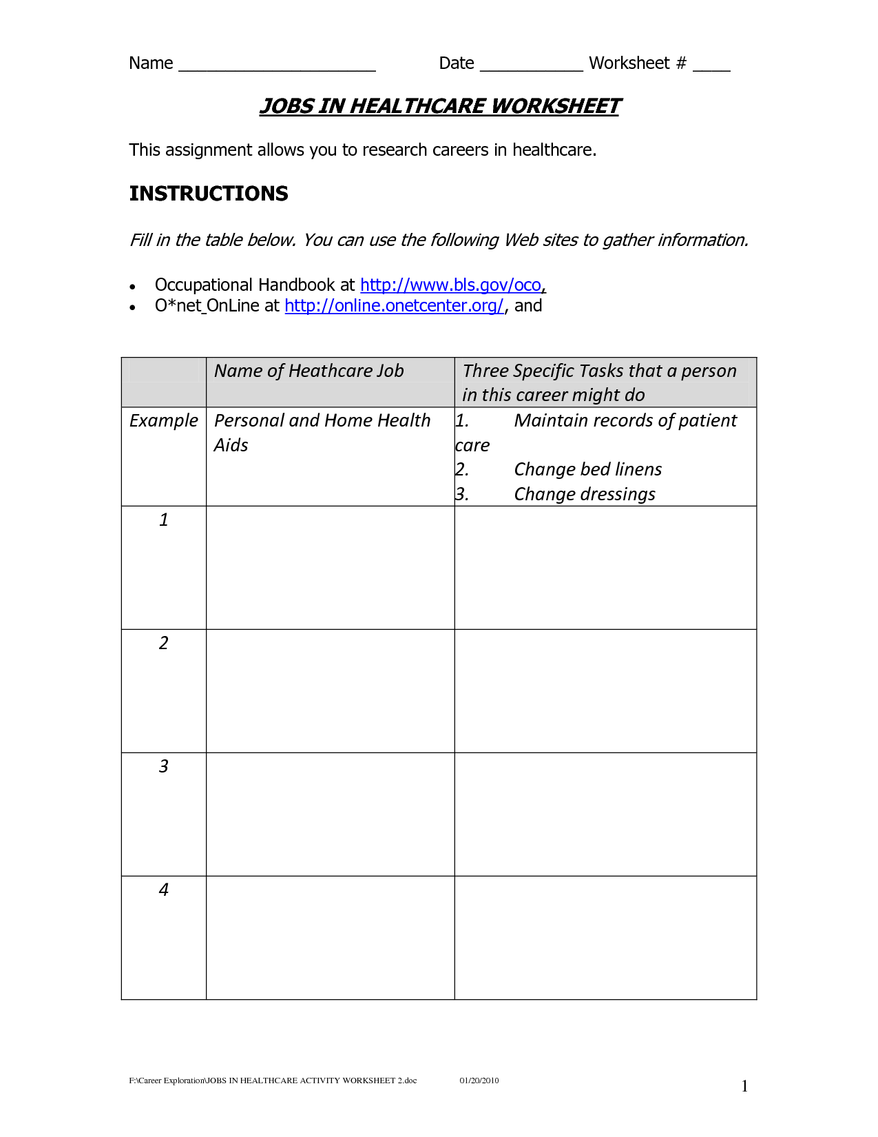 12 Best Images Of Career Exploration Printable Worksheets 