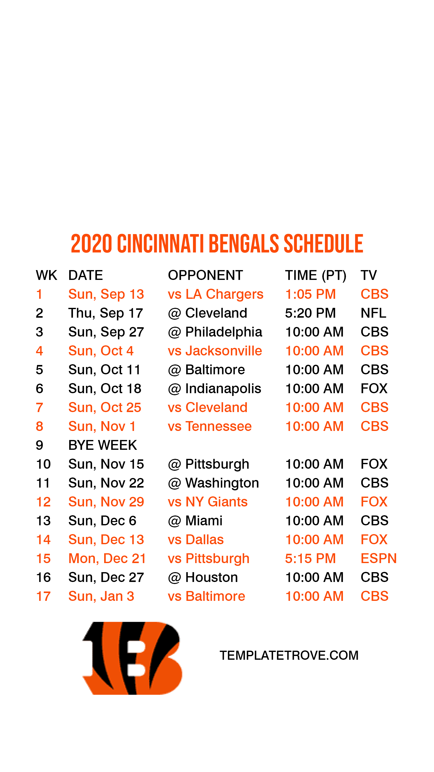 2020 2021 Cincinnati Bengals Lock Screen Schedule For 