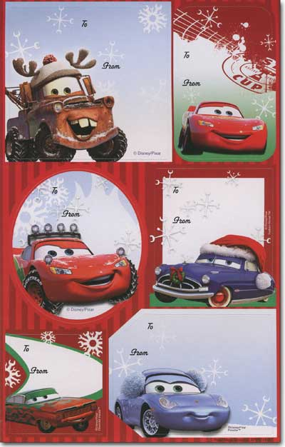 24 Disney Pixar Peel n Stick Self Stick Christmas Gift 