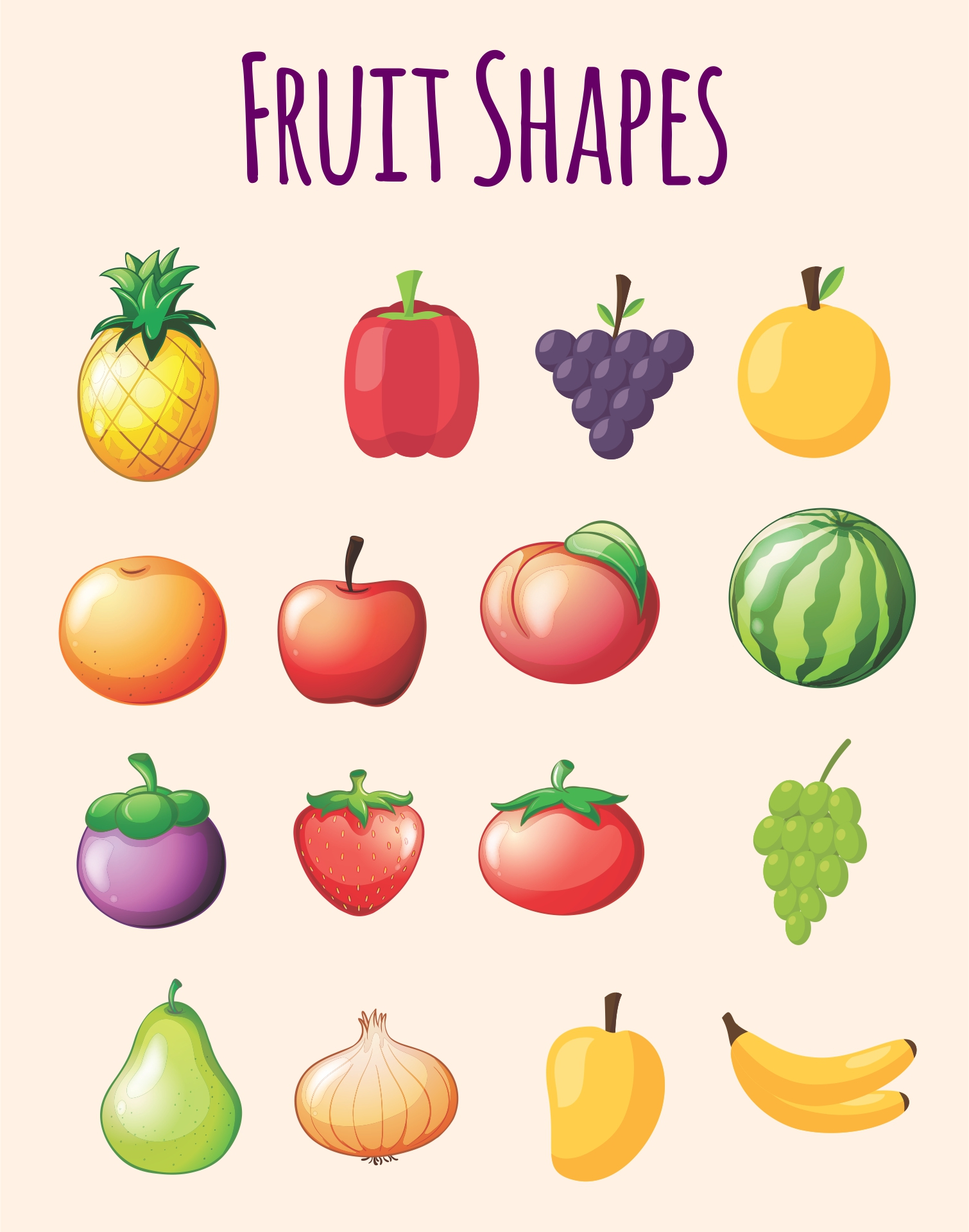5 Best Fruit Cutouts Printable Printablee