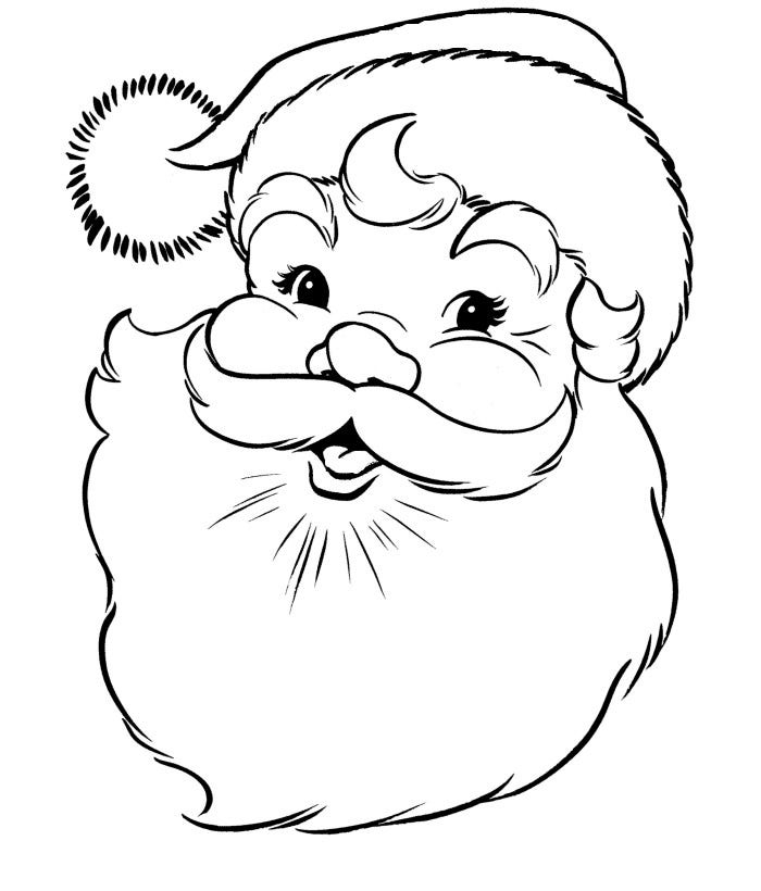 61 Best Santa Templates Shapes Crafts Colouring Pages 