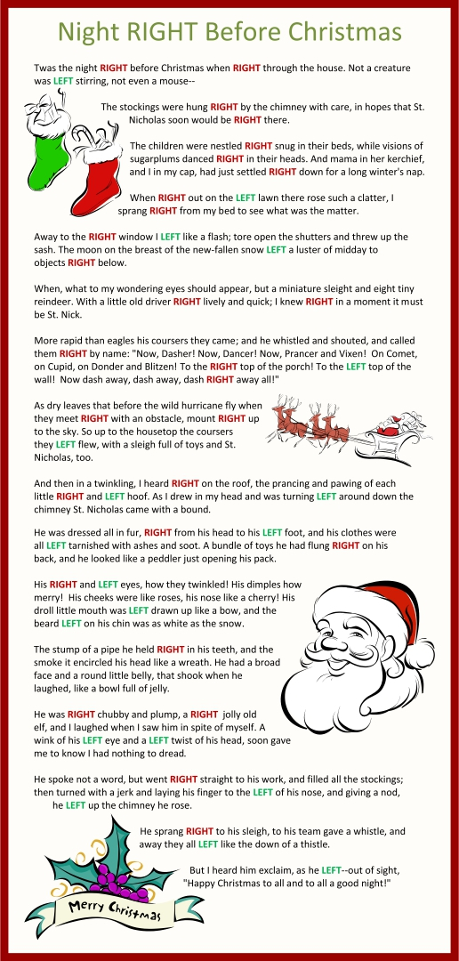 9 Best Printable Right Left Christmas Game Twas The Night