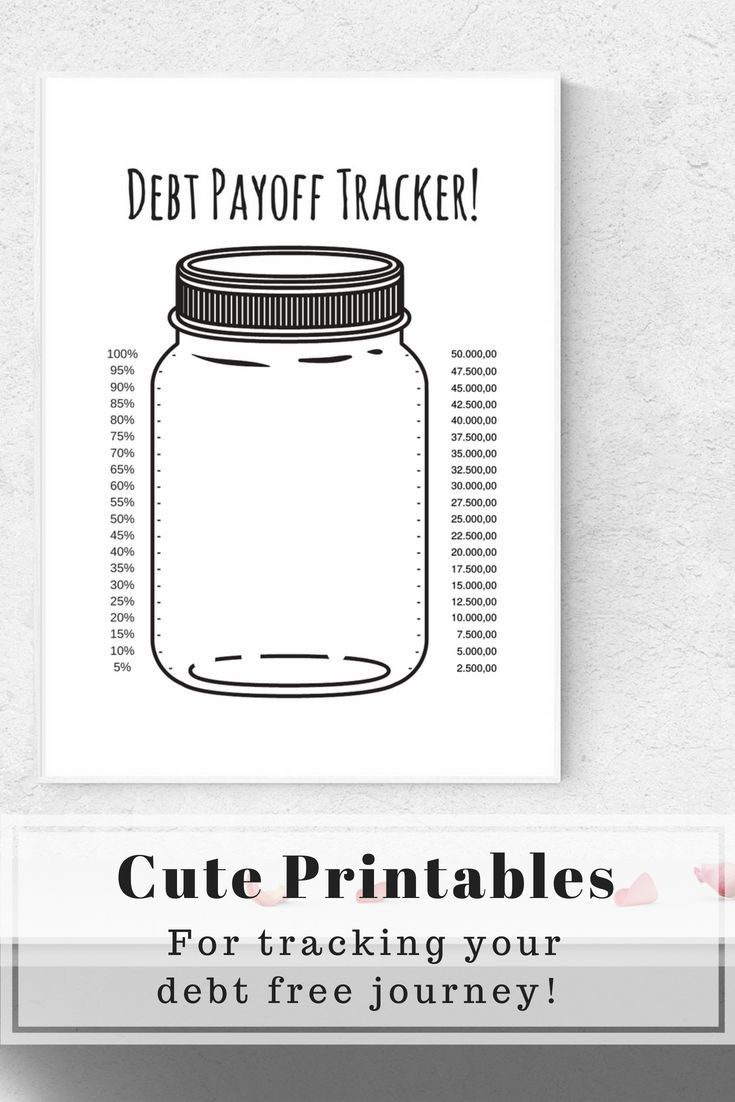 Amazingly Cute Mason Jar Printables For Tracking Your Debt 