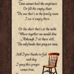 Amazon The Empty Chair Memorial Bereavement Poem