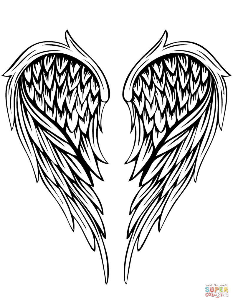 Angel Wings Template Printable Free Free Printable