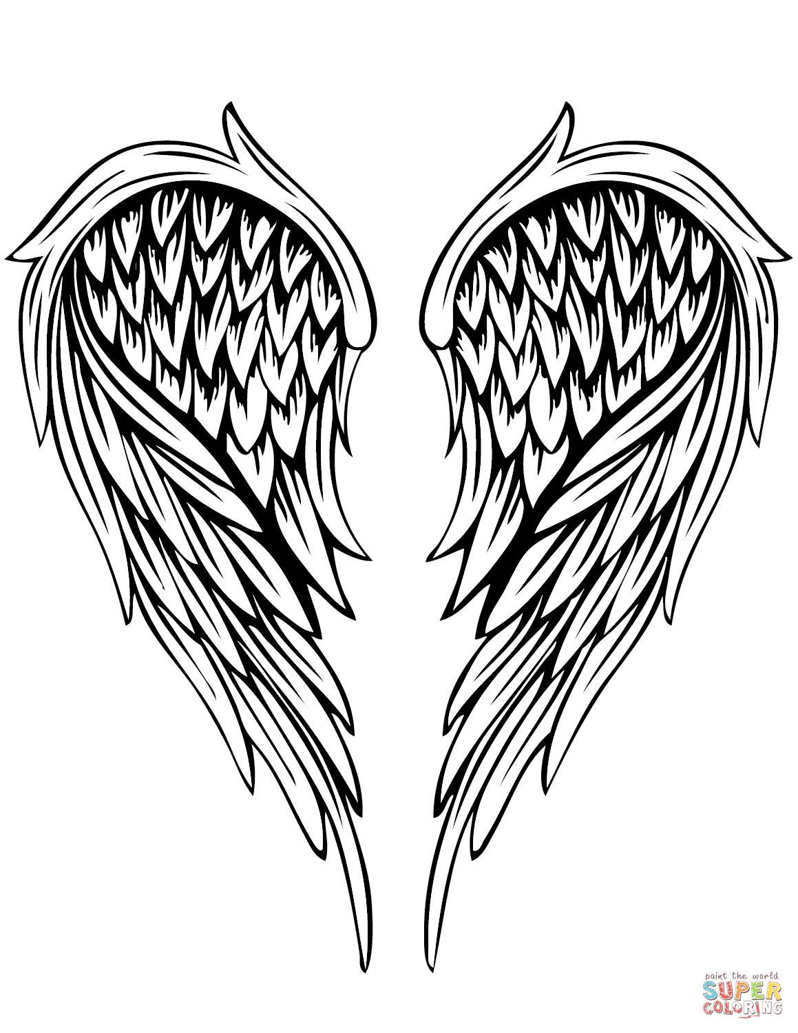 Angel Wings Template Printable Free Free Printable