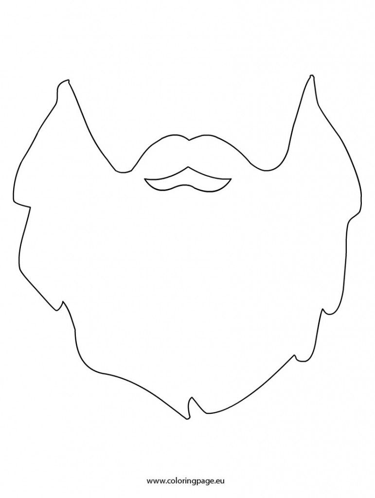 Beard printable Beard Template Beard Coloring Pages