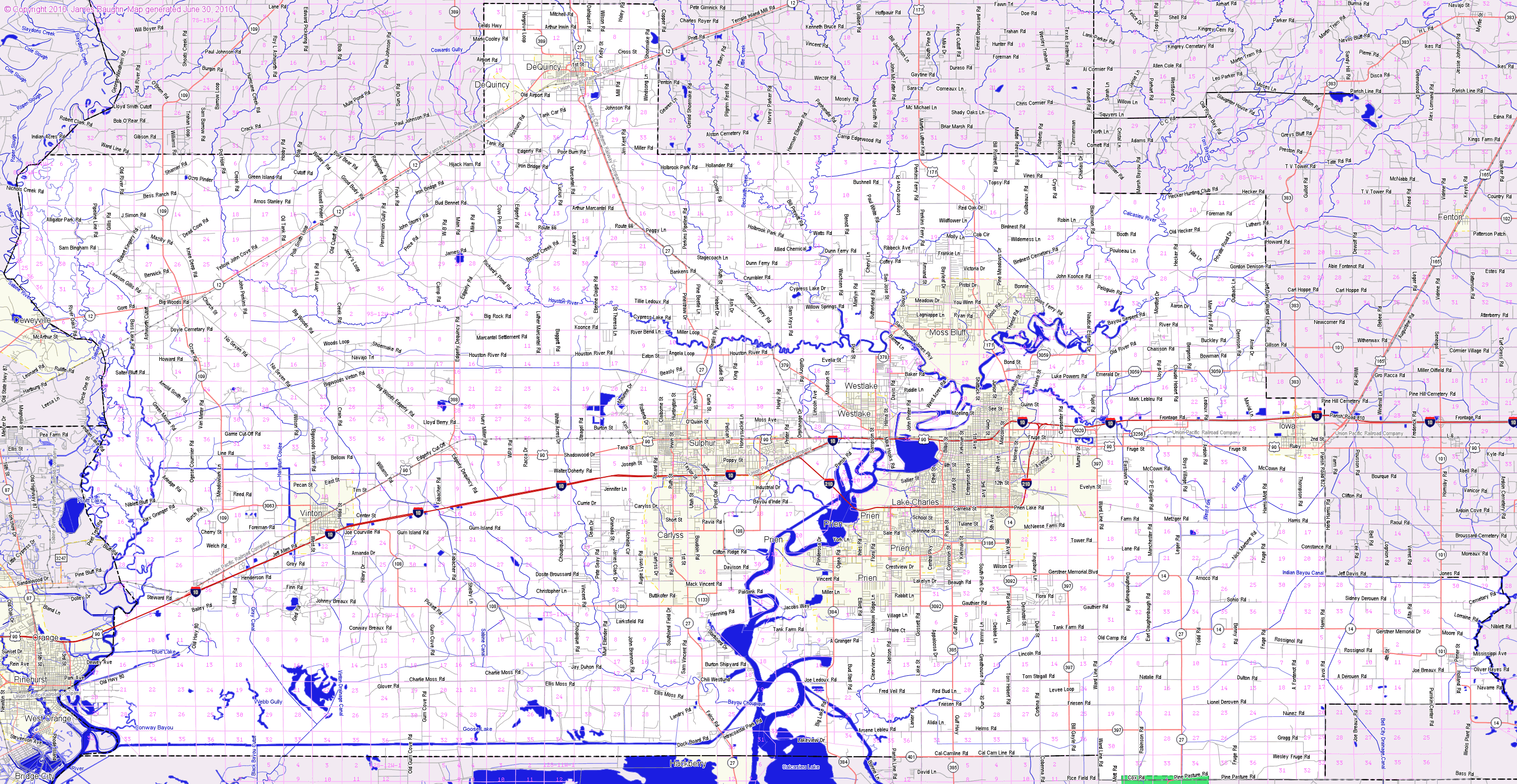 Bridgehunter Calcasieu Parish Louisiana