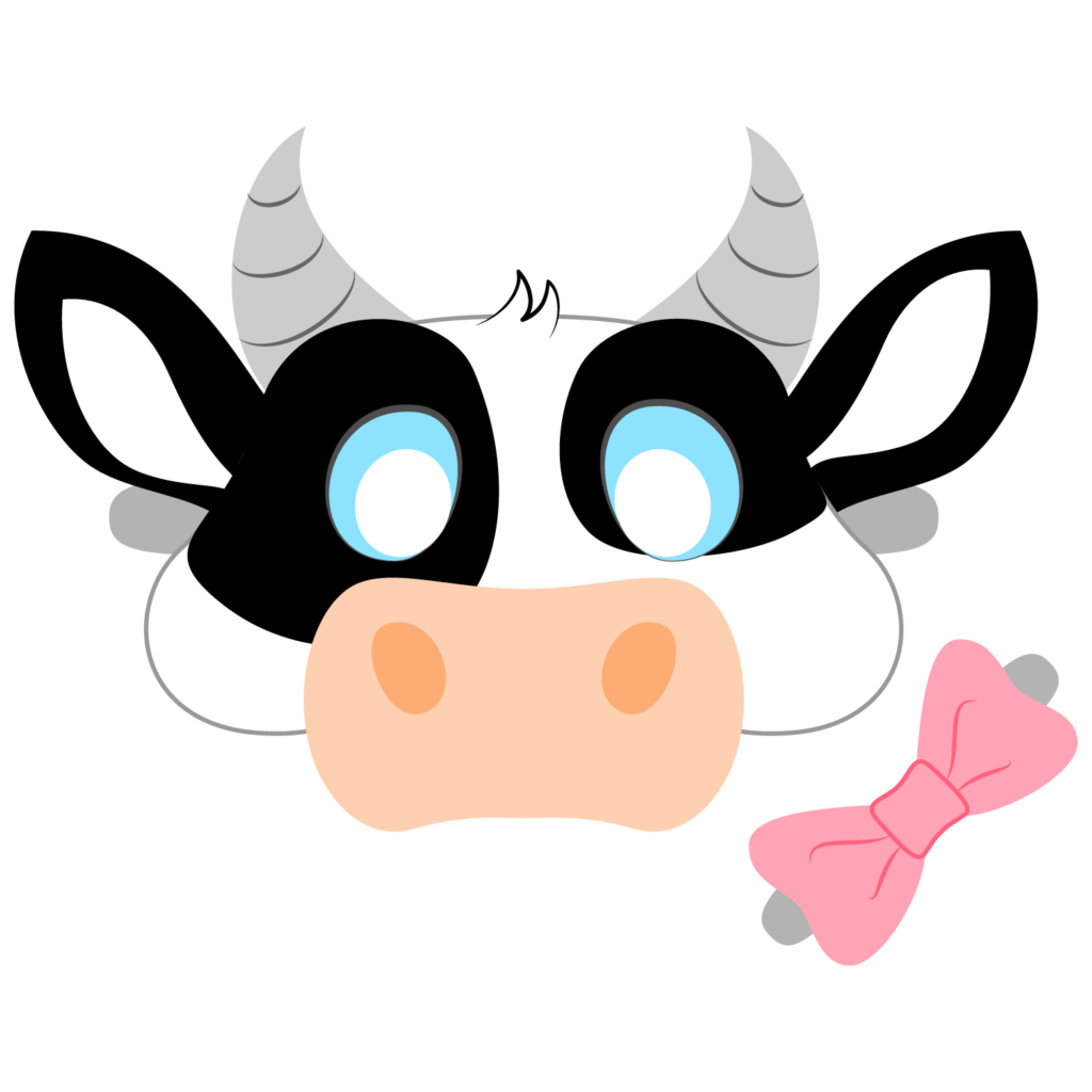Chick Fil A Cow Day Mask Template Free Printable