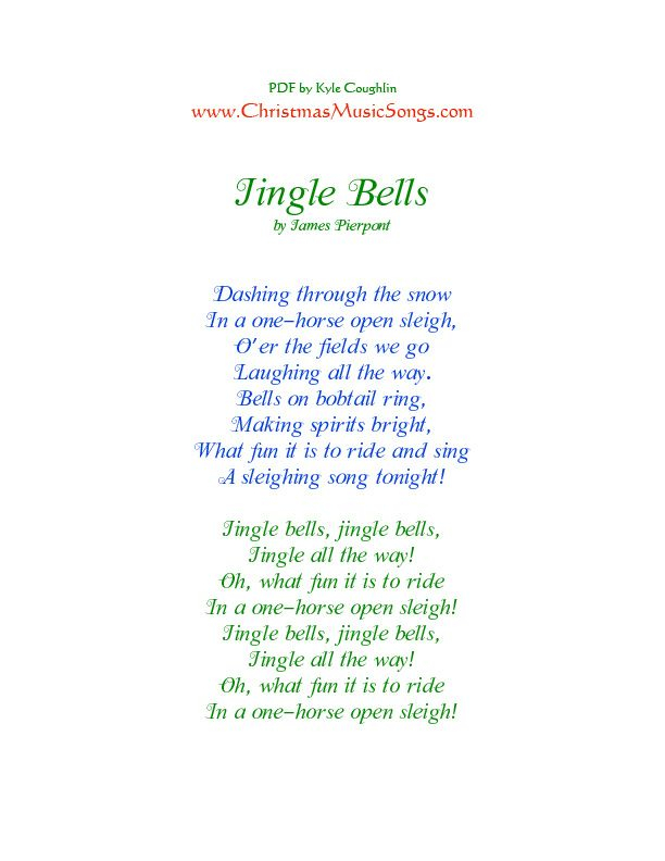 Christmas Carol Lyrics In Free Printable PDFs Christmas 