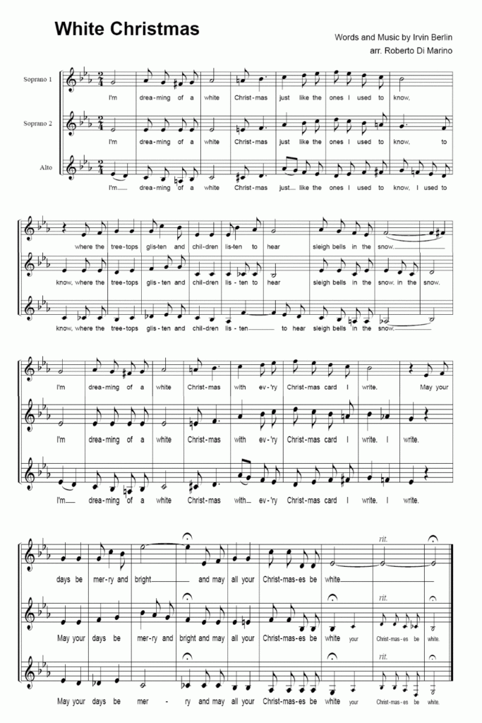 Christmas Carols Sheet Music Free Printable Free 