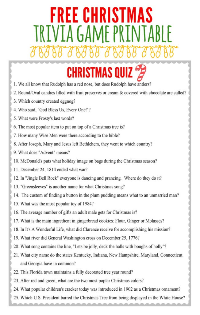 Christmas Charades Game And Free Printable Roundup A 