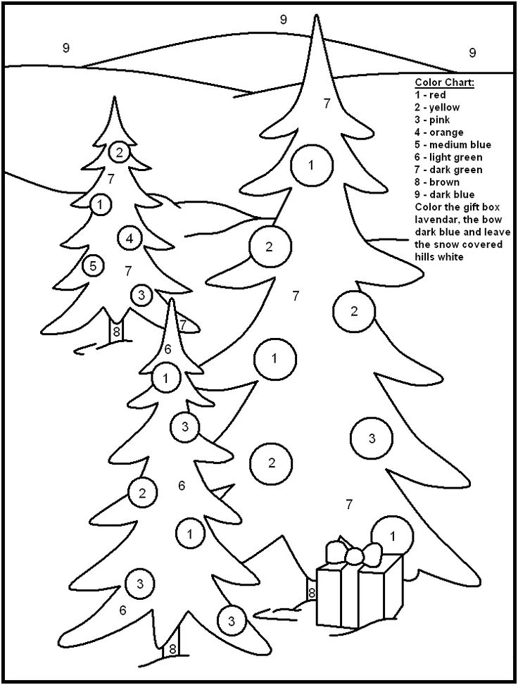 Christmas Color By Numbers Best Coloring Pages For Kids