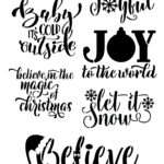 Christmas Words Joyful Stencil