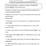 Circling Compound Sentences Worksheet Part 1 Compound