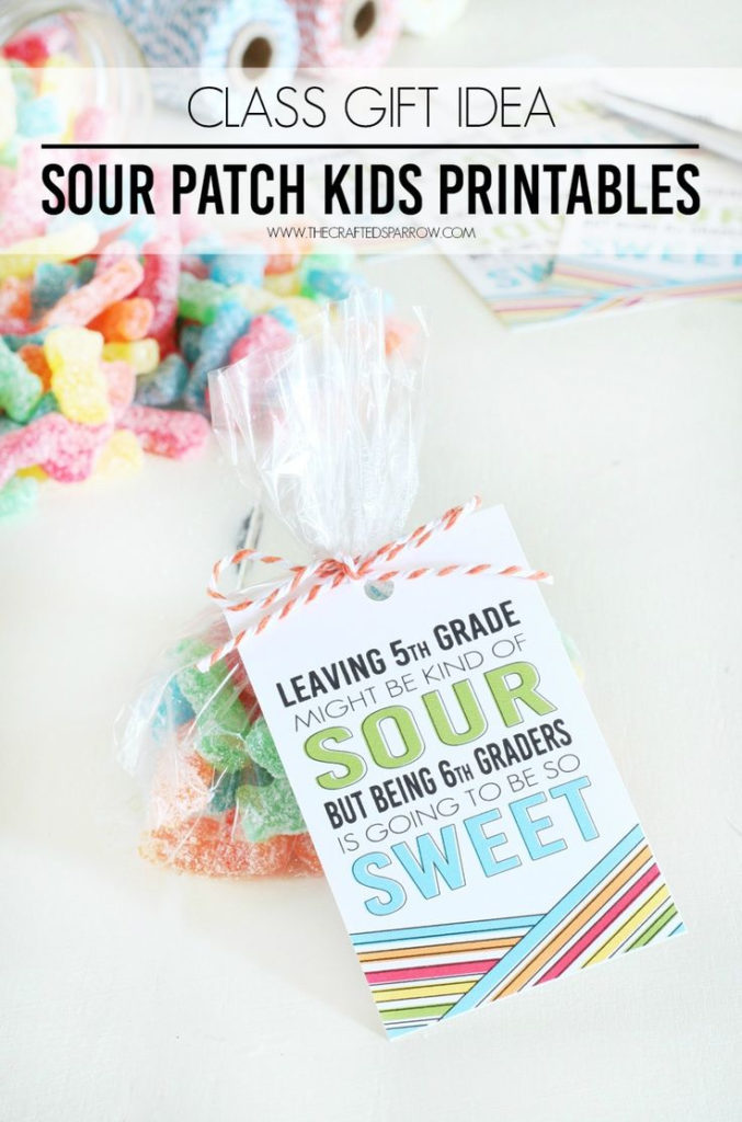 Class Gift Idea Sour Patch Kids Printables Elementary 