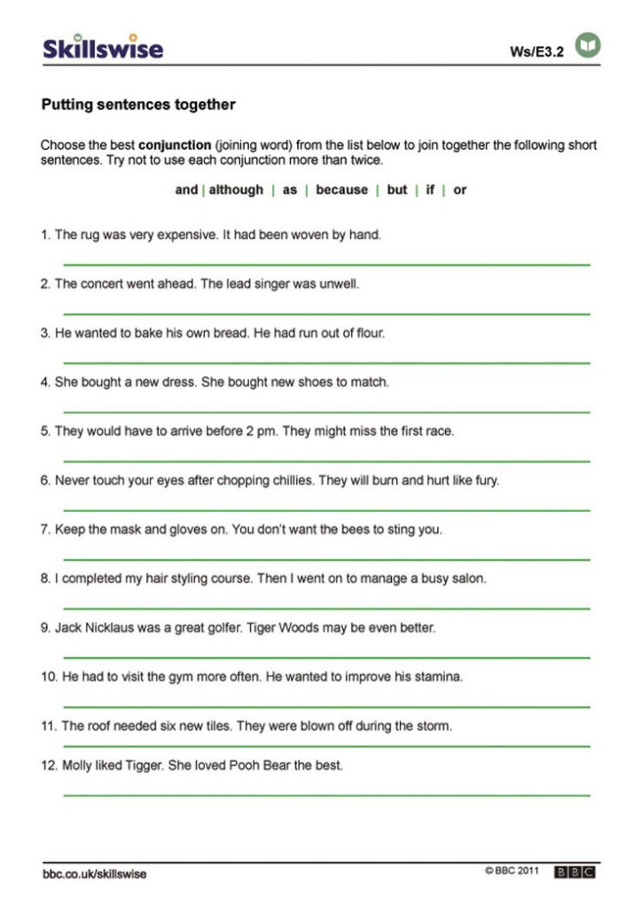 Free printable compound sentences worksheets freeprintabletm