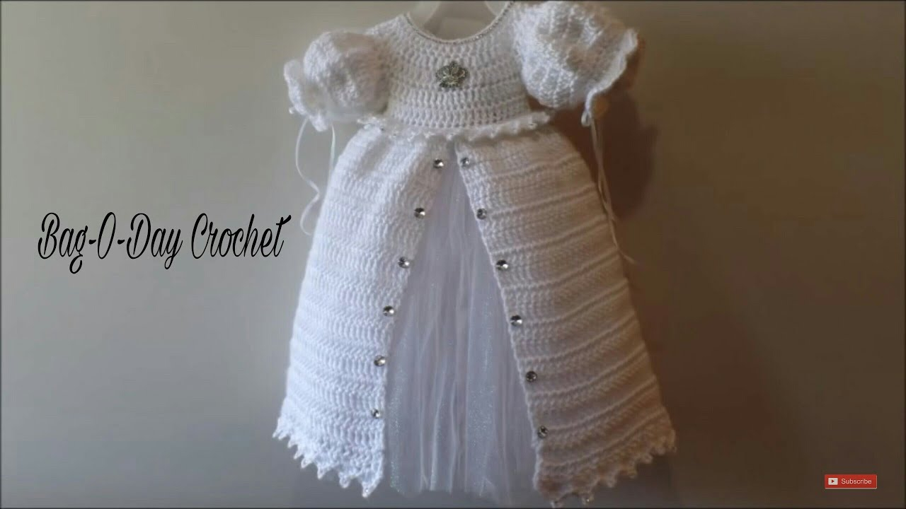 CROCHET How To Crochet Baby Christening Gown Princess 