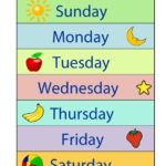 Days Of The Week Chart Preschool Charts English Lessons
