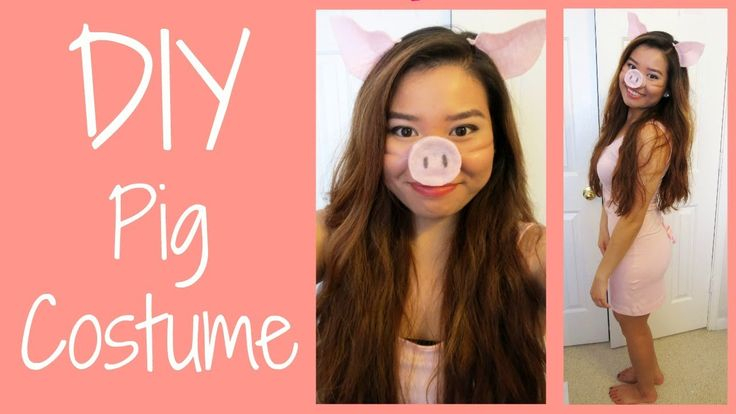 DIY Pig Costume Schwein Kost me Halloween kost me 