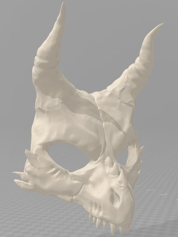 Dragon Skull Mask 3D Model 3D Printable CGTrader