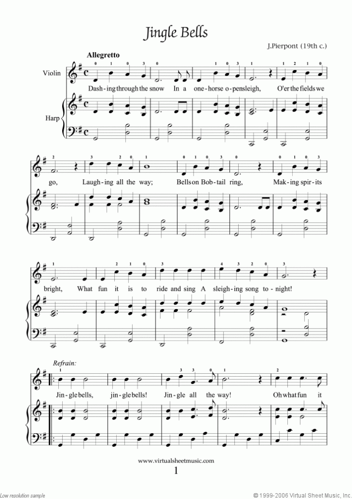 Easy Violin And Harp Duets Sheet Music Songs Carols PDF 