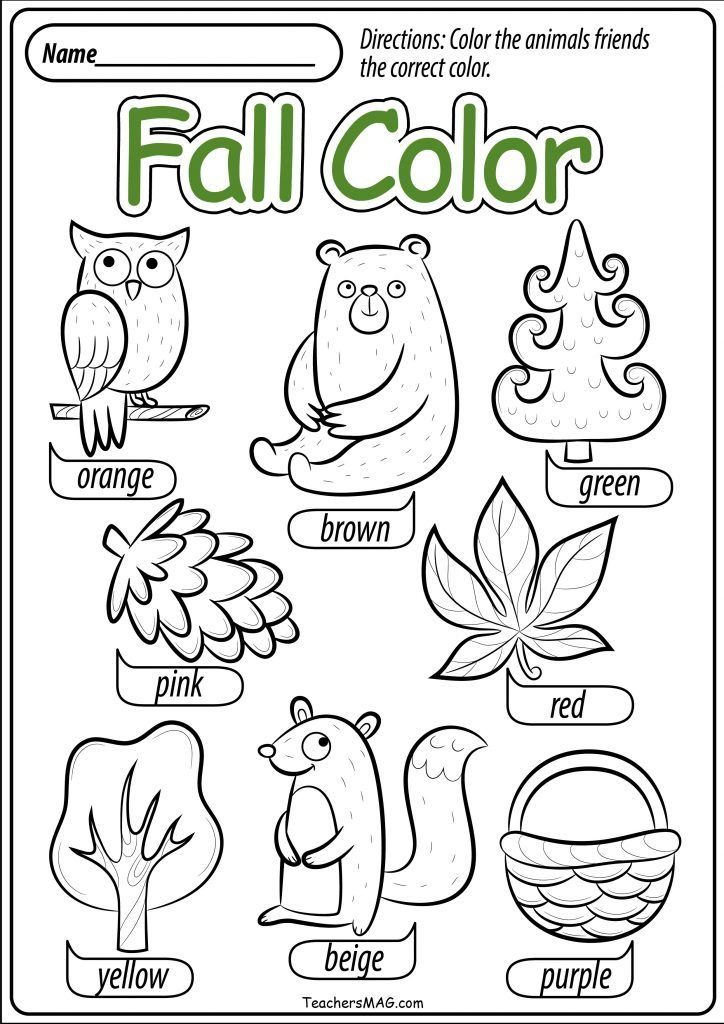 Fall Worksheets And Printables For Preschool TeachersMag 