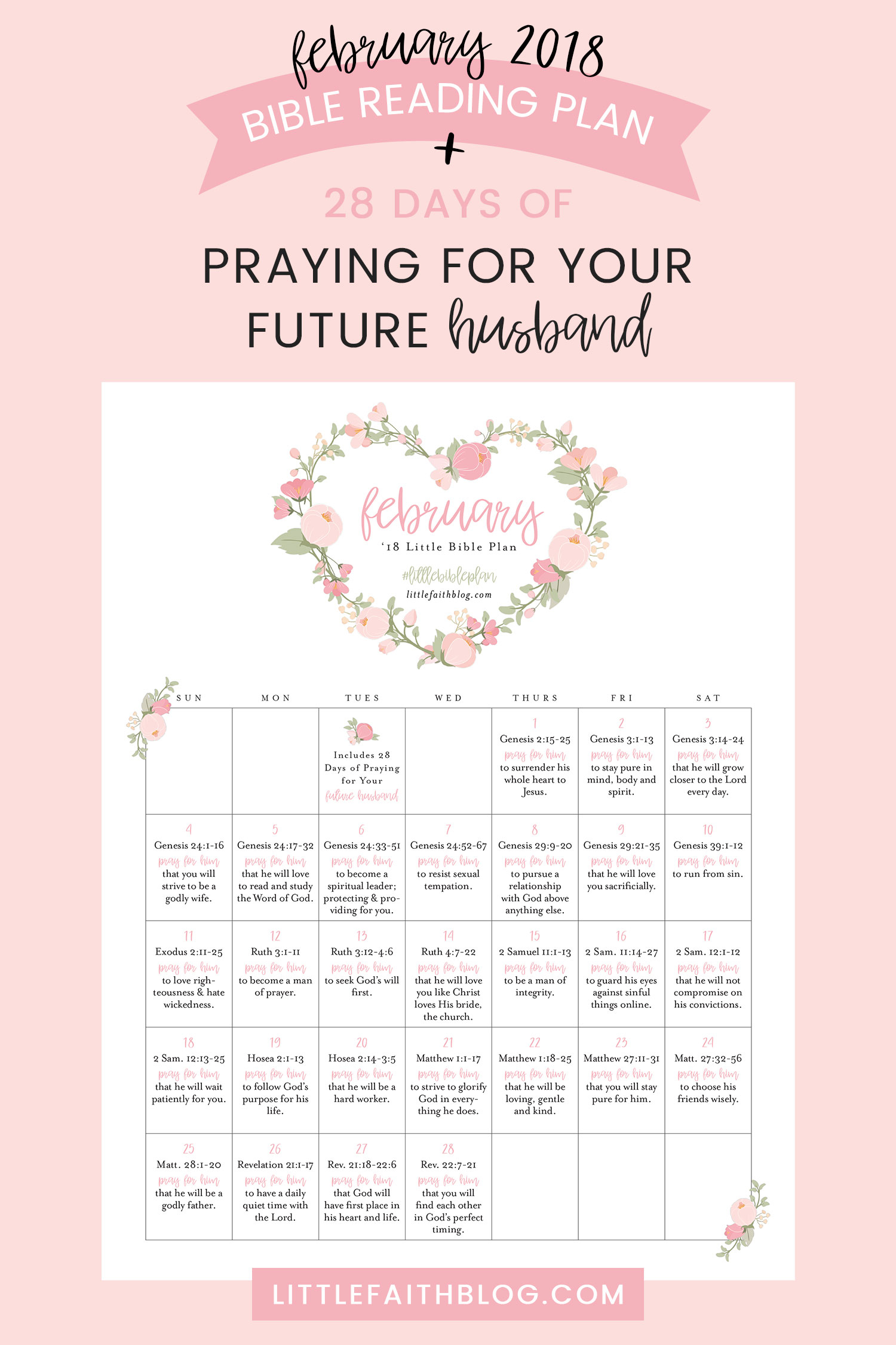February 2018 Bible Reading Plan 28 Days Of Praying For 