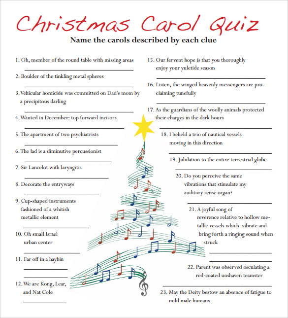 FREE 11 Sample Christmas Game In PDF MS Word Excel