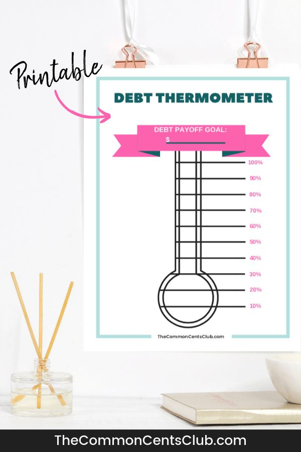 FREE Debt Thermometer Printable An Easy Way To Stay 
